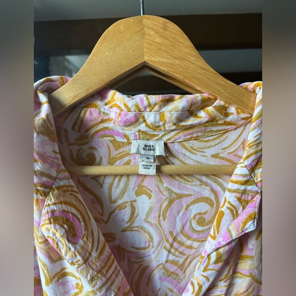 RIVER ISLAND | floral button up midi dress | size 12 - Picture 4 of 6